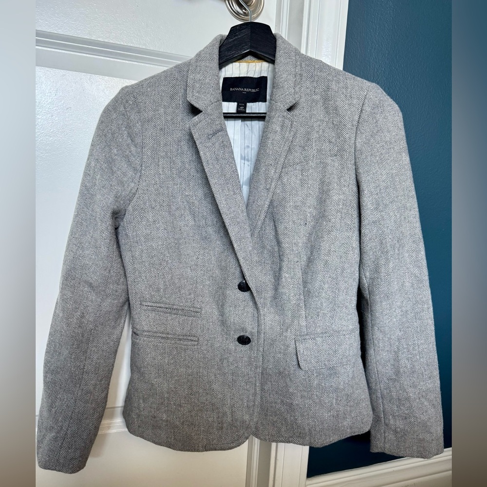 Banana Republic Light Gray Women's Blazer